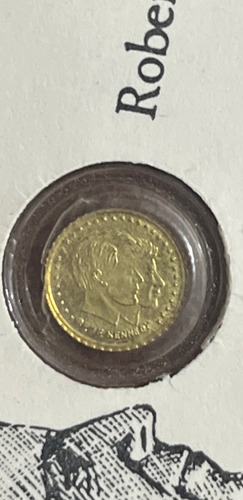 Moneda Oro Sólido Hnos Kennedy Tarjeta Sellada 8k Miniatura 