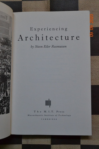 Steen Eiler Rasmussen - Experiencing Architecture (mit) (Usado)