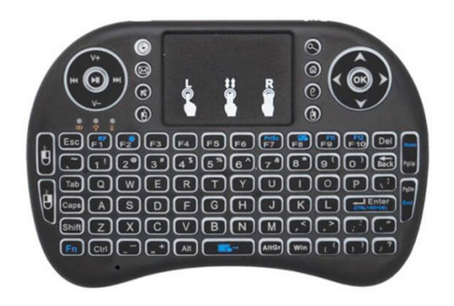Mini Teclado Controle Sem Fio Smart Tv Ps Pc Android C/ Led