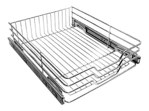 Gaveta Fruteira 600mm Cromada Com Trilhos 570x110x450mm