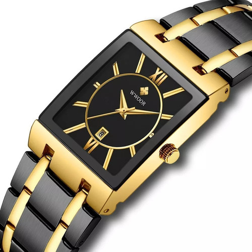 Reloj Wwoor De Acero Inoxidable Para Hombre, Pulsera De Cuar