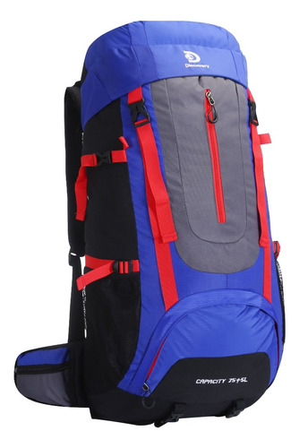 Mochila Discovery Adventure 75+5lts Camping Anti Lluvia