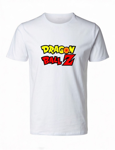 Polera Logo Dragon Ball Z Estampadas Algodon 