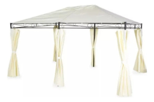 Pérgola Con Cortinas 3 Mt X 4 Mt Envío A Nivel Nacional