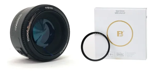 Combo Lente Yongnuo 50mm 1.8 Canon Con Filtro 52mm Mrc Uv