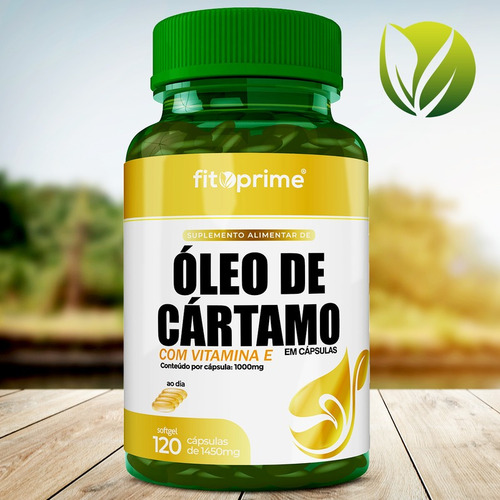 Imagem 2 de 3 de Óleo De Cártamo Com Vitamina E 1000mg 120cps Fitoprime