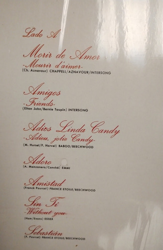 Lp De Vinyl: Franck Pourcel, Con Amor... Sueño Imposible (Usado)