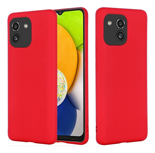 Funda Case Para Samsung A03 5g Soft Feeling Antishock Rojo