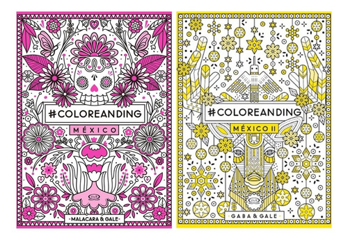 Pack Coloreanding Mexico 1 Y 2 - 2 Libros V&r 