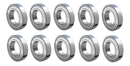 Imagem 1 de 7 de Kit Com 10 Peças - Rolamento 6200-zz - 10 X 30 X 9