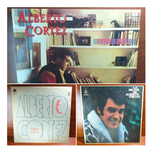 Vinilos Alberto Cortez Breve Coleccion De 3 Discos Hispavox