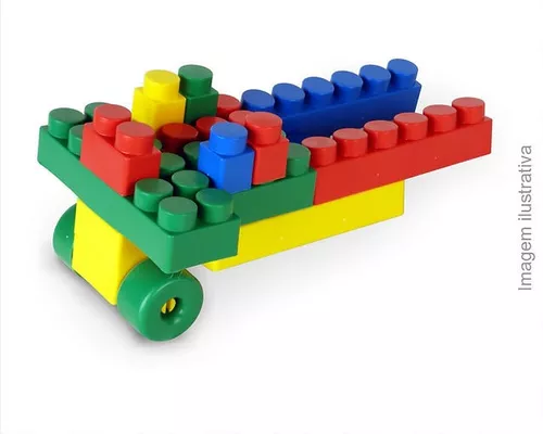 Brinquedo Educativo Mega Blocos de Montar 120 Peças - Pirlimpimpim