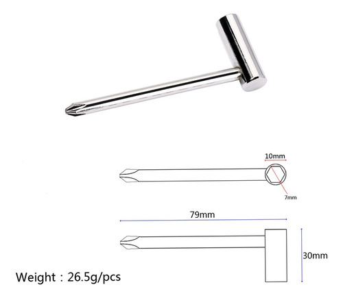 . Llave De Barra De Armadura De Guitarra Con Destornillador