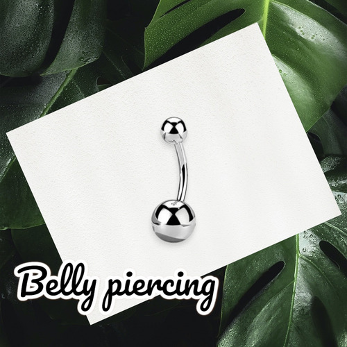 Piercing Ombligo Hipoalergénico Belly Basico Titanio Astm