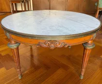 Comprar Mesa Ratona Estilo Francés Luis Xvi Con Mármol Y Broncería