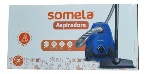 Aspiradora Somela Sca21 1400w 1.24lts Ruedas De Gama Azul
