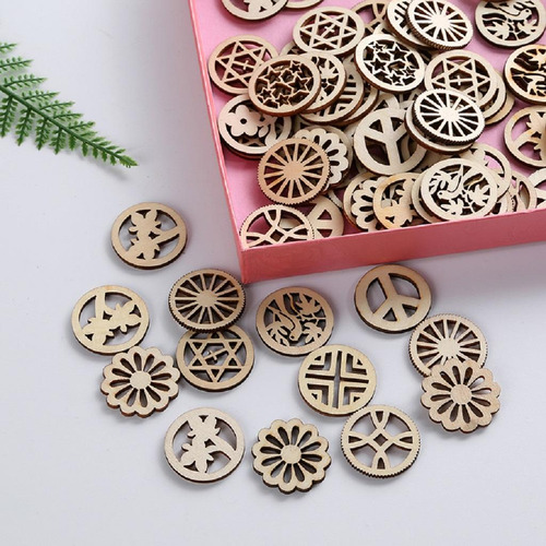 50 Piezas De Astillas De Huecas, Adornos Navideños,