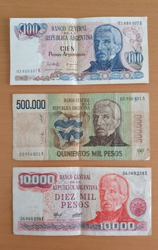 Billete Argentina Pesos Ley 
