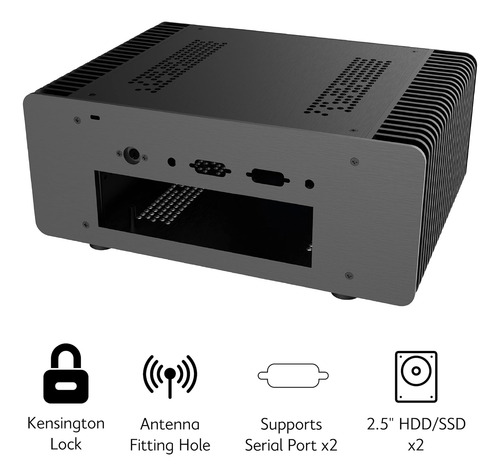 Akasa Maxwell Pro Plus, Case Mini-itx Sin Ventilador De Alum