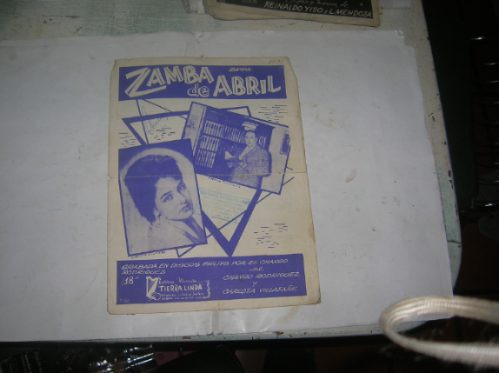 Partitura 1963 Zamba De Abril Chango Rodriguez C. Villafañe