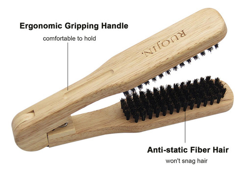 P Peine Antiestático De Doble Cepillo Para Cabello Con