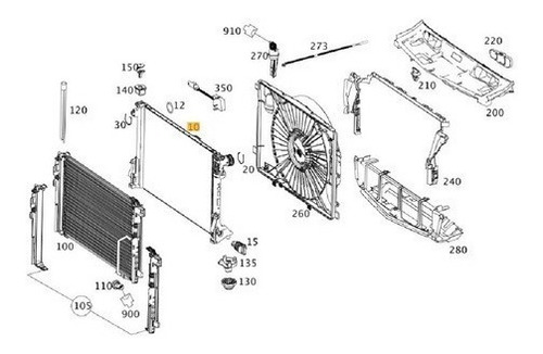 Radiador Refrigeracao Mercedes Coupe C250 2011 A 2014