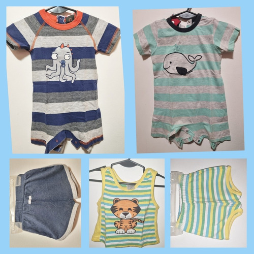 Lote Ropa Bebé Varón 3 - 12m Owoko 2 Body Mimo Short Manga C