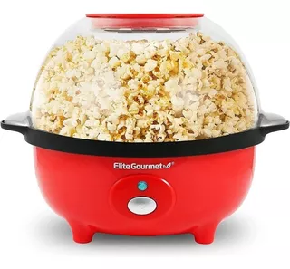 Máquina De Palomitas Elite Gourmet 3 Qt 120 Volts 650 Watts Color Rojo