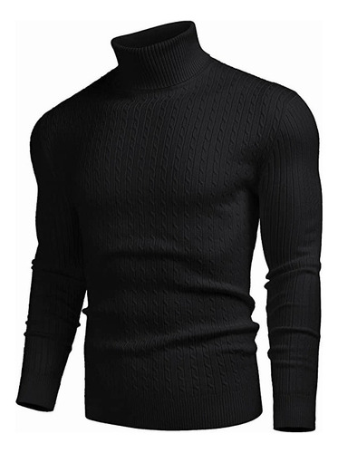 Jersey Cuello Alto Moda Comodo Hombre Invierno Tortug [u]