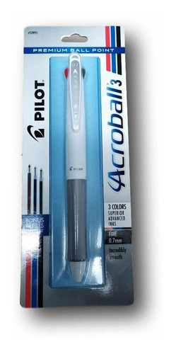 Pilot Acroball 3 Ballpoint 3-in-1 Multi Pen, White  [845x65j