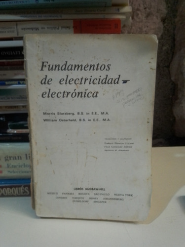 Fundamentos De Electricidad-electrónica - Morris Slurzberg