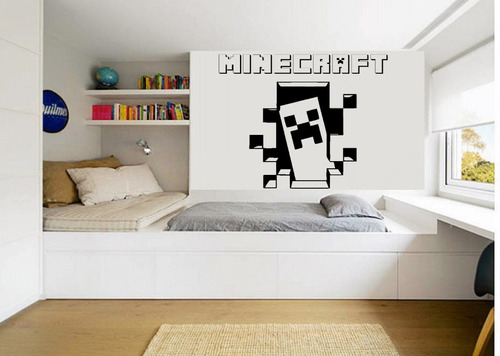 Vinilo Infantil Minecraft Videojuegos Decorativo Mural 75cm