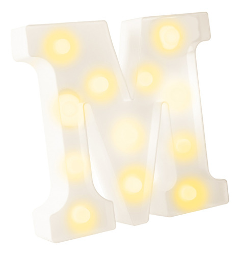 Anuncio luminoso Bluelander Luces de números del alfabeto color m - luz de color amarillo x 22.5cm de alto - 110V/220V