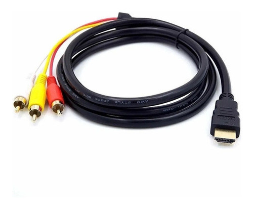 Cable Hdmi Macho A Rca Audio Video Tv Lcd Tubo Calidad 