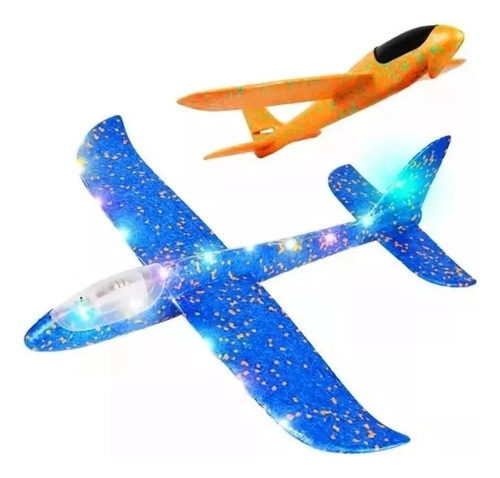 Pack X 5 Avion Planeador Con Luz Led  Grande 48cm 