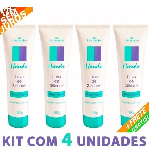 4 Unidades Creme Para Mãos Luva De Silicone Hinode Natura