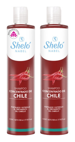 Shampoo Concentrado De Chile Shelo Nabel® 530ml. 2 Piezas