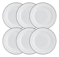 Comprar Plato Playo Línea Távola Filete Negro X6, Verbano