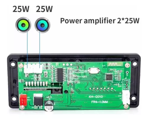 Modulo Mp3, Bluetooth 5.0, Fm, Sd, Usb, Aux. Amplificado 25w