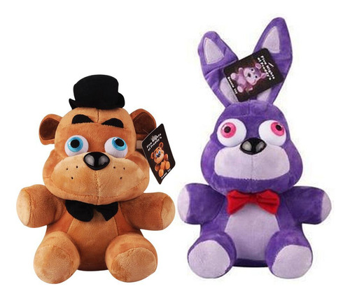 Pack De 2 Felpa Fnaf Bonnie Freddy Toys, Bonito Juego De Ani