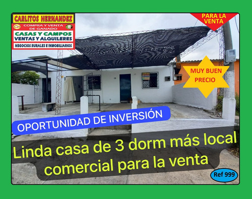 Ref 999) ** V - Oportunidad De Inversión Linda Casa Más Local Comercial Para La Venta En San José