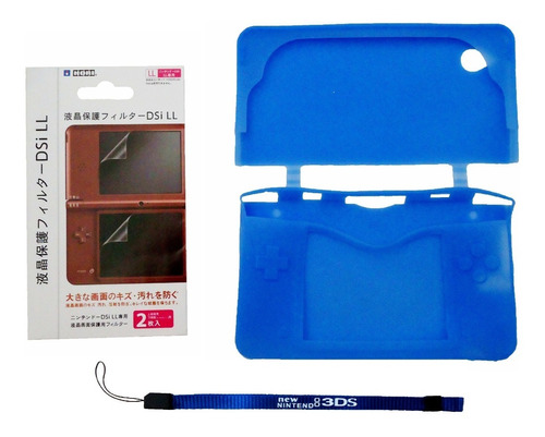 ¡¡¡ Kit Funda De Silicón, Micas Y Correa Nintendo Dsi Xl !!!