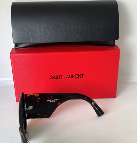 Lentes De Sol Ysl Saint Laurent Blaze Carey Tortoise (Usado)
