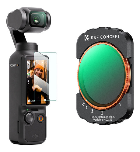 Filtro Magnético K&f Dji Osmo Pocket 3 Nd2-32 Y Black Mist 1