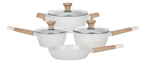 Conjunto de Panelas Studio Cook 5 Peças Indução Marmol Mimo Style