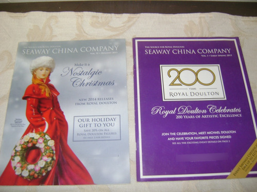 2 Catalogos De Seaway China Sobre Jarras Y Figuras  Doulton