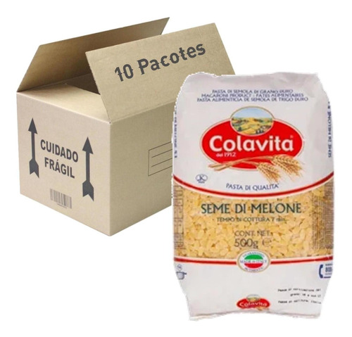 10x Macarrão Seme Di Melone Colavita Grano Duro 500g