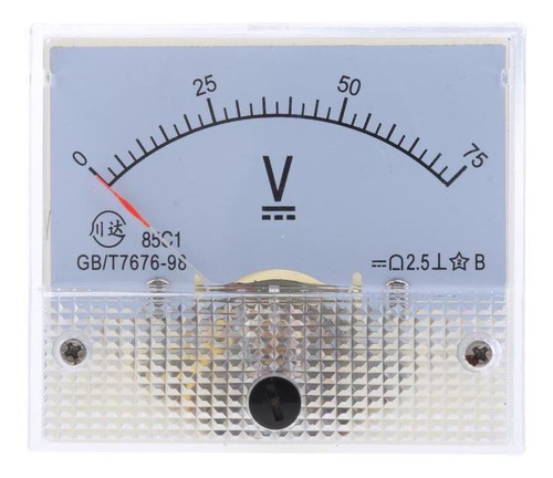 Voltímetro De Panel Analógico Dc 0-75 V