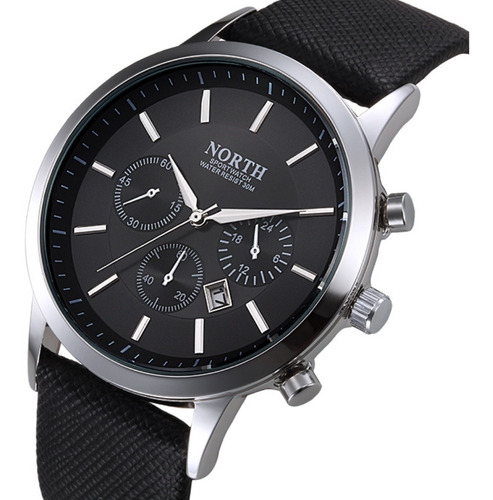 Reloj North Hombre Elegante Casual Piel Acero Inoxidable