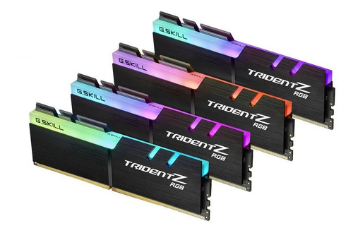 Memoria Ram 32gb G.skill Tridentz Rgb Series (4 X 8gb) 288-pin Ddr4 Sdram Ddr4 3200 (pc4 25600) Modelo F4-3200c16q-32gtz